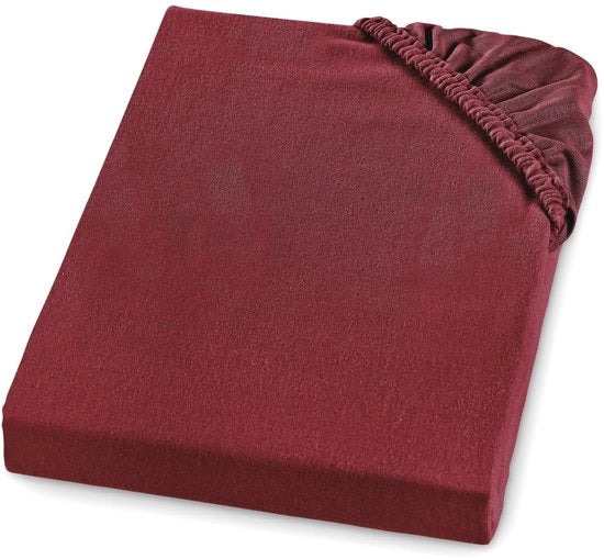 Lavaggio Flanel - Made in Germany - Rosso - 100% Cotone - Lavabile fino a 60 gradi - Adatto per materassi fino a 23 cm di altezza