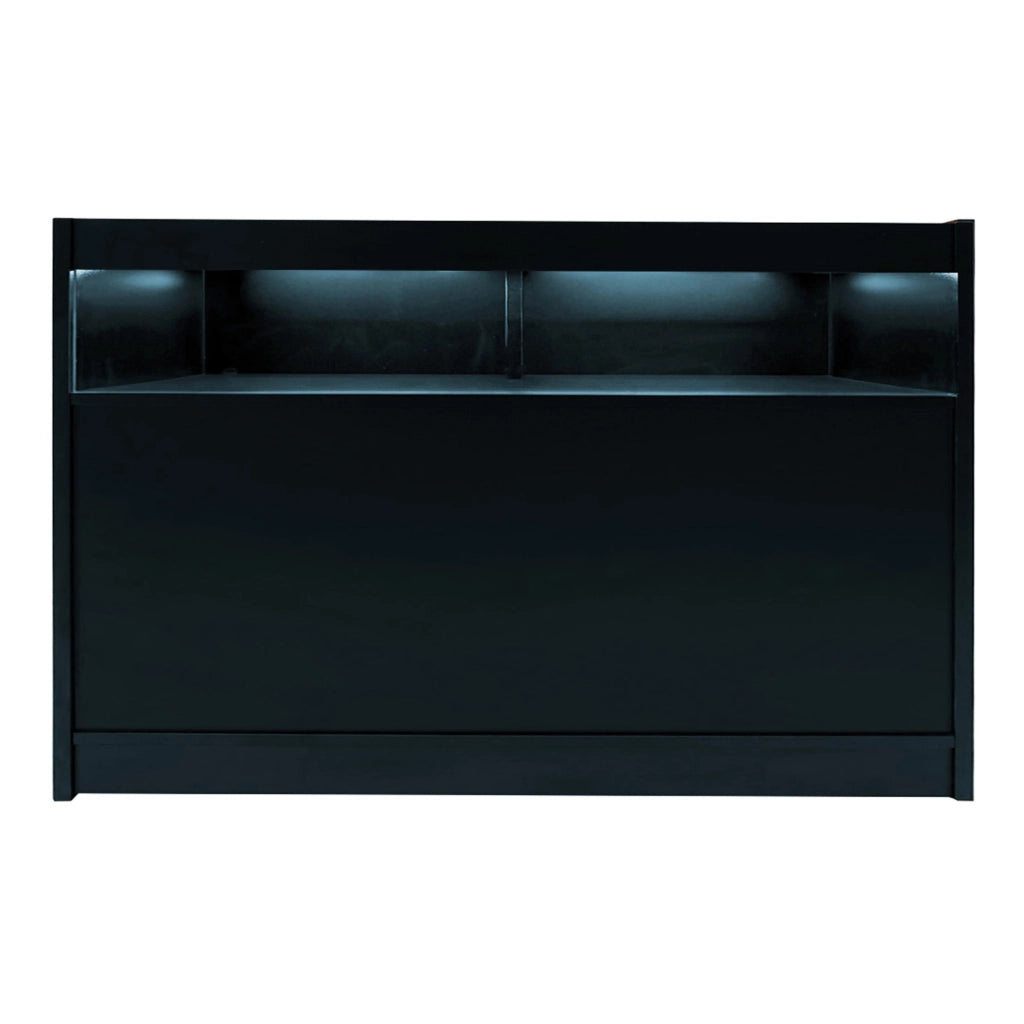 Set Bancone Nero Theseus LED B1500 LM60 con Serratura e Vetrina Espositiva