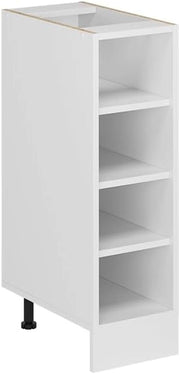 Scaffale da cucina R-Line, Bianco, 25 cm senza piano di lavoro, per la libera combinazione all'interno di sistemi cucina modulari