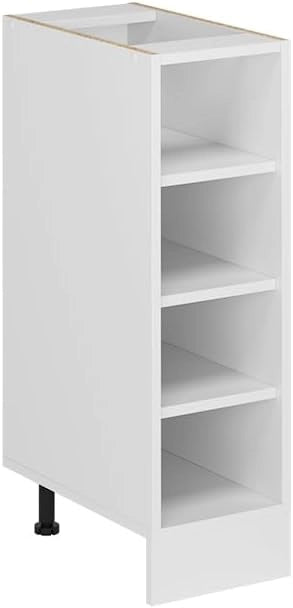 Scaffale da cucina R-Line, Bianco, 25 cm senza piano di lavoro, per la libera combinazione all'interno di sistemi cucina modulari