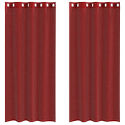 Tende in Voile con Occhielli 2 pz Rosso Vino