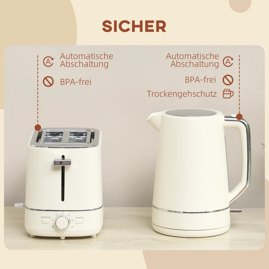 Set Bollitore 1,7 L e Tostapane 6 Livelli ¨C Xylo ¨C Beige