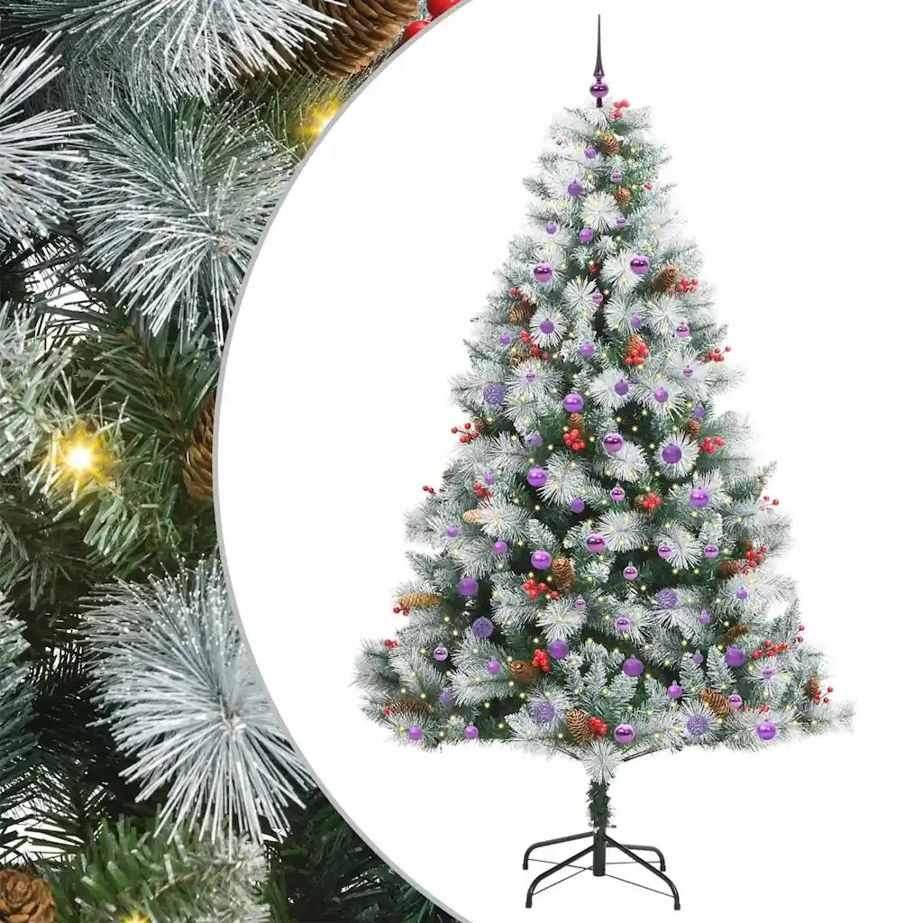 Albero di Natale artificiale Verde e bianco 240 cm 3395203