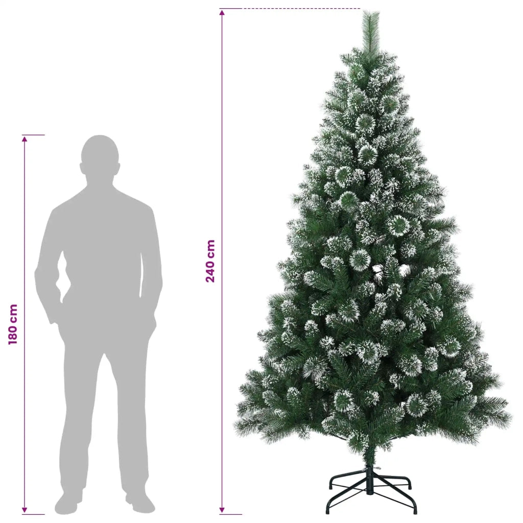 Albero di Natale artificiale 240 cm PVC e Metallo Verde 42056460