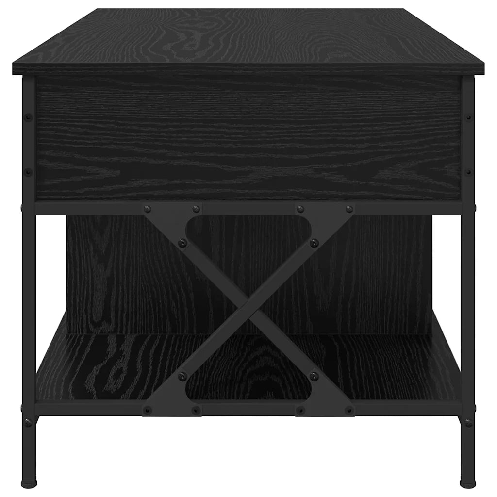 Tavolino da Salotto-Tavolino da soggiorno-Tavolo Rovere Nero 100 x 55 x 48.5 cm