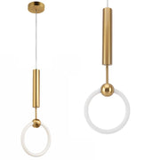 Lampada A Sospensione Led Lhj059-1cp Brush Gold