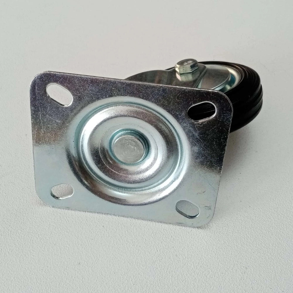 Ff group 85mm ruota in gomma standard con piastra girevole