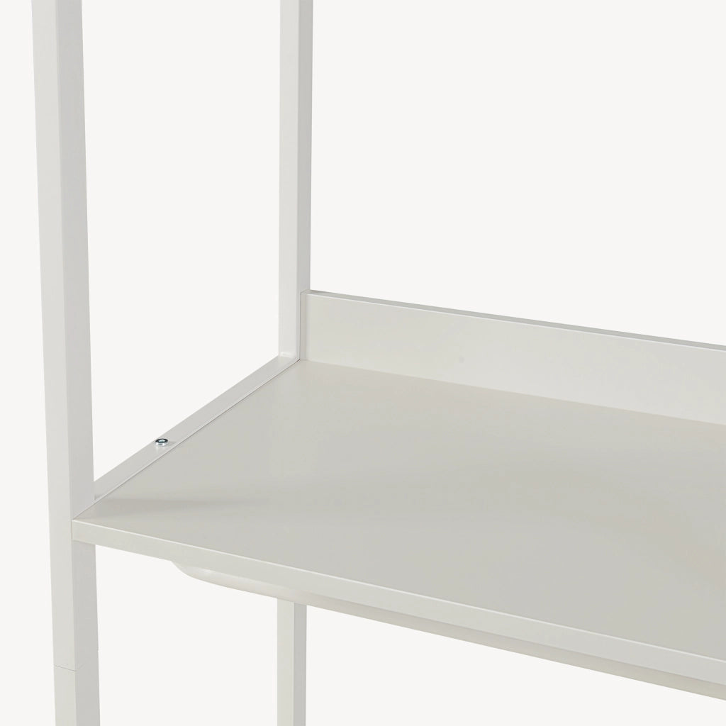 Stand Appendiabiti Jässaatka in Acciaio con Doppia Asta e 3 Ripiani 200 x 61 x 40 cm - Grigio [en.casa]
