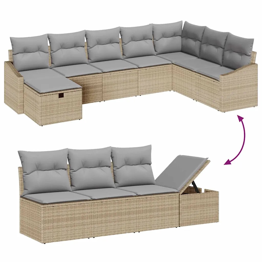 Set di divani con cuscino 8 pcs polyrattan 3360671