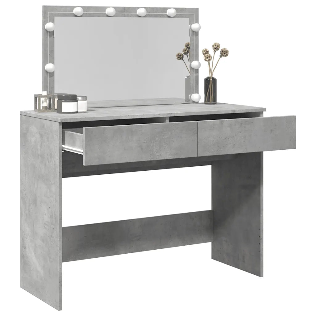 Toeletta con LED Grigio Cemento 100x40x120 cm