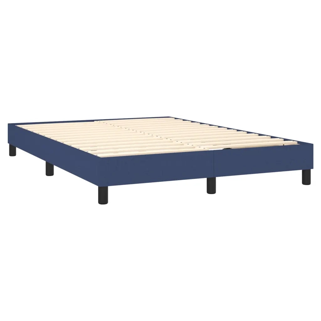 Letto a Molle con Materasso e LED Blu 140x200 cm in Tessuto cod mxl 36562