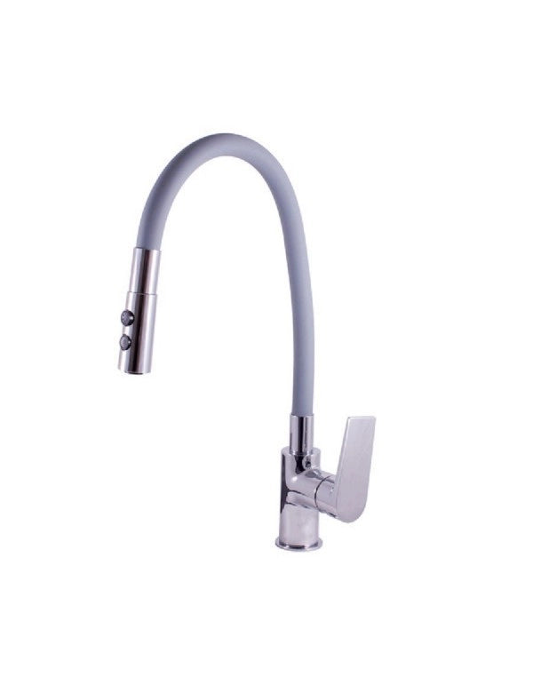 Miscelatore lavello flessibile in memory foam grigio COLORADO H. 36 cm