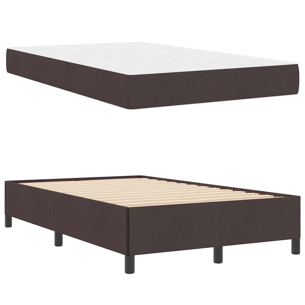 vidaXL Letto a molle Marrone 120 x 200 cm