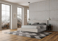 Letto Matrimoniale 160x190 cm Senza Rete Adele Labirinto 01 Bianco