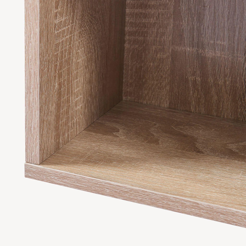 Scaffale a Colonna Tynset con 10 Scomparti per CD DVD 187x20x17 cm Effetto Rovere Sonoma [en.casa]