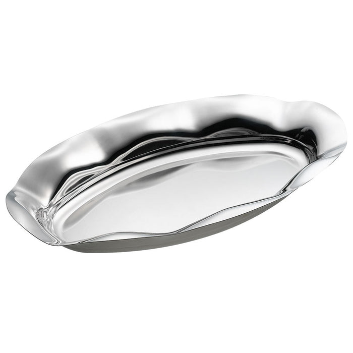 Centro Tavola Ovale in Acciaio Inox Eme Le Onde