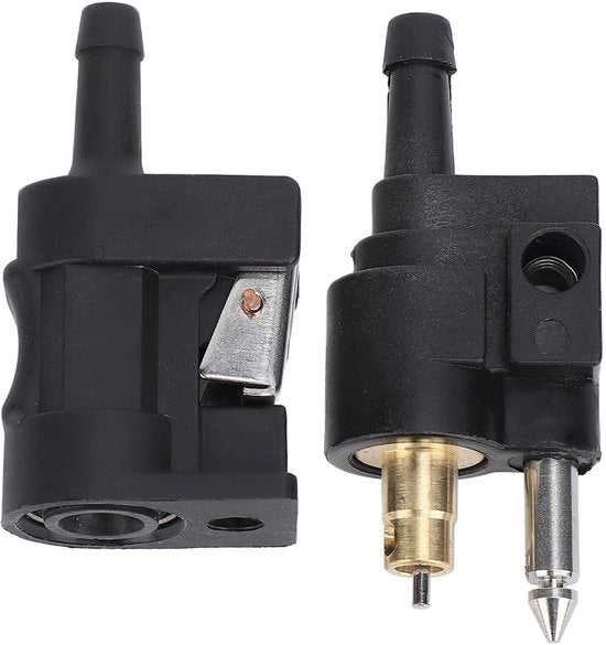 Connessione per combustibile - Slangkoppeling 1/4 Pollici - Connessione maschile/femminile - Adatta per motori fuoribordo - ABS/Lamiera di rame/Acciaio inossidabile - Incluso 2 connettori