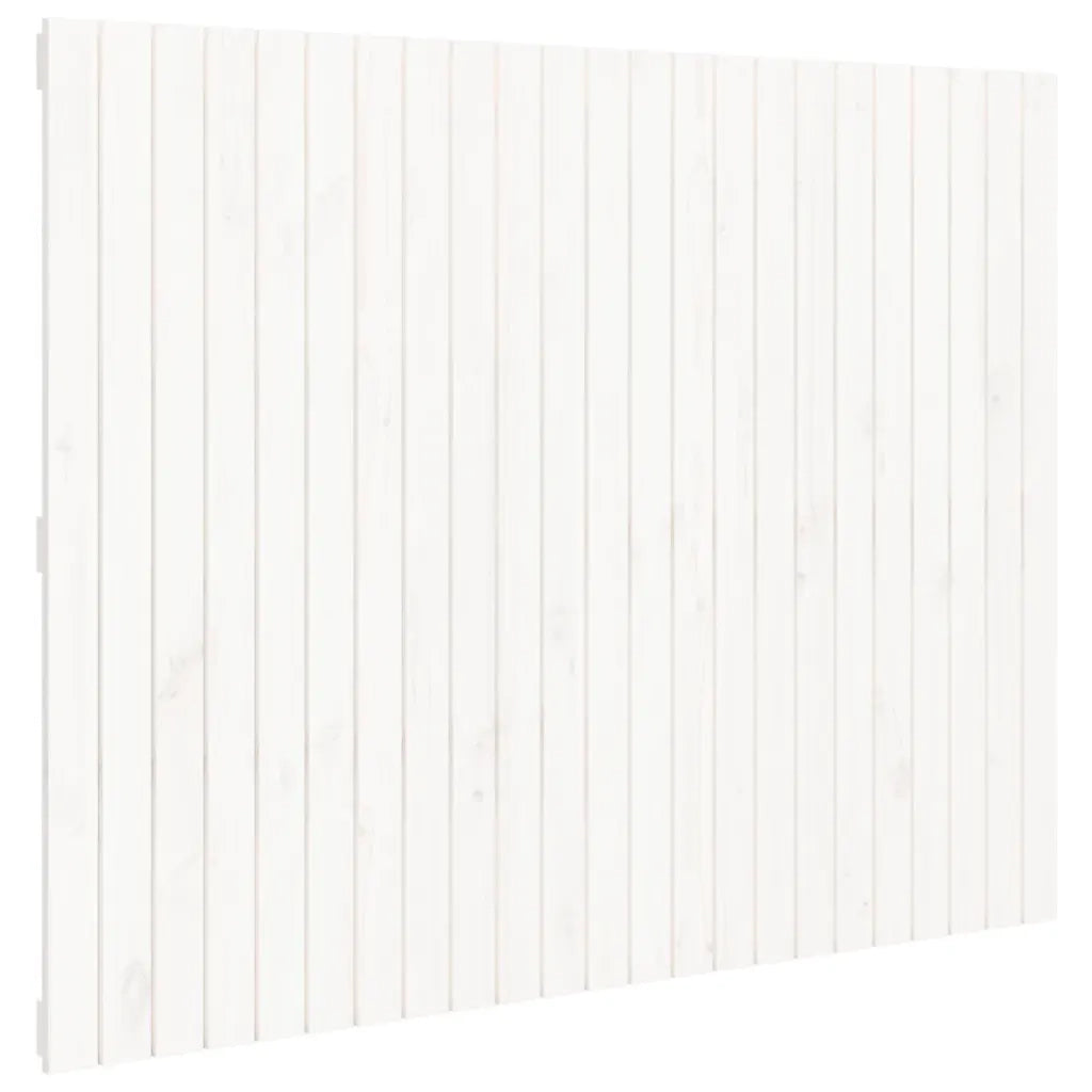 Testiera da Parete Bianca 146,5x3x110 cm Legno Massello di Pino 824944