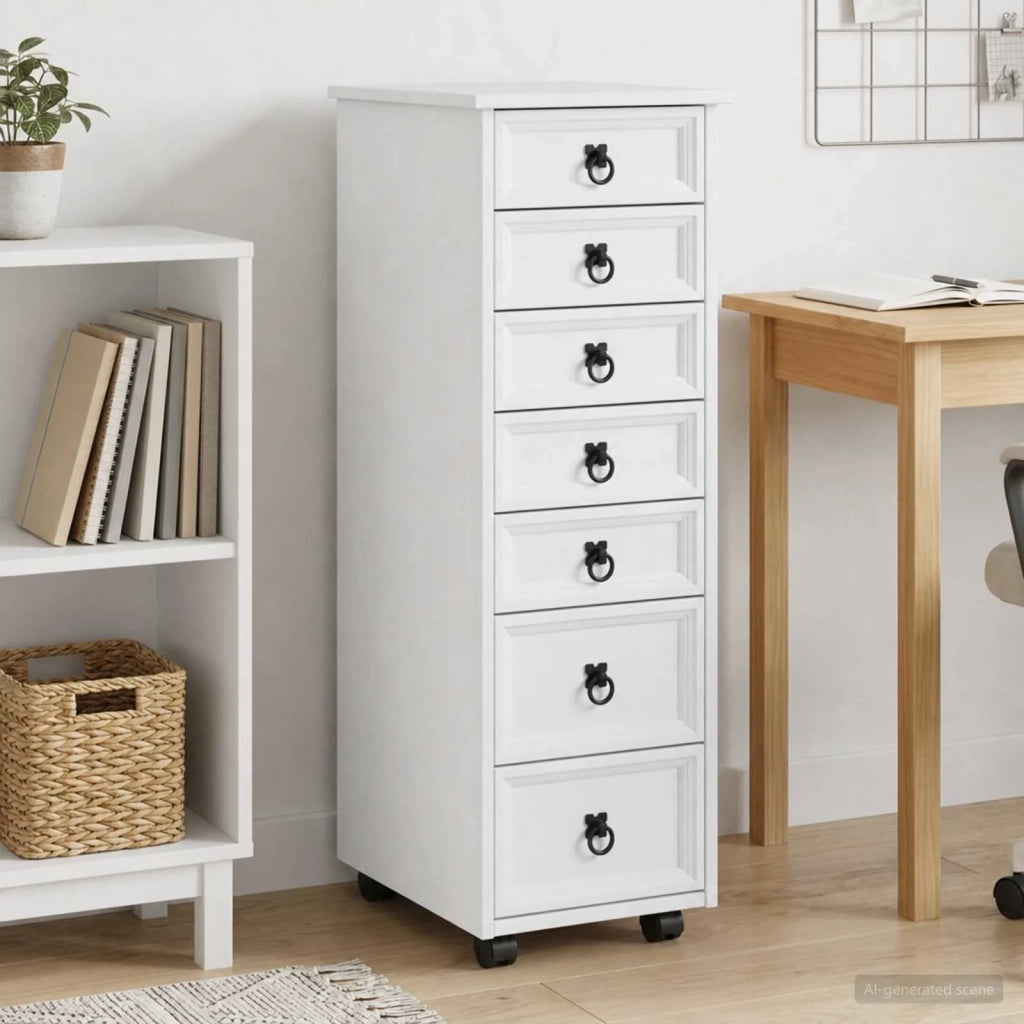 Armadietto Rotolante con Cassetti CORONA Bianco 42040536