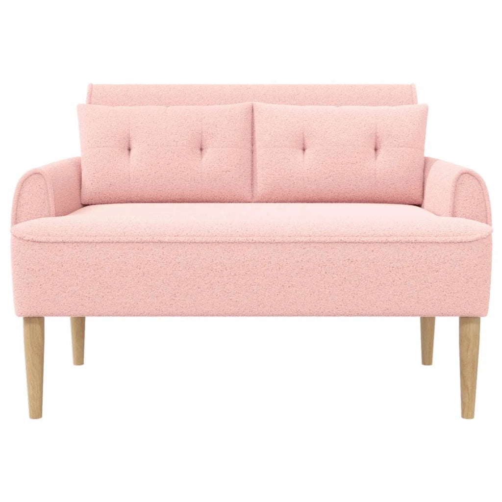 Loveseat con bottoni imbottiti Rosa 117 x 67 x 77 cm Bouclé 42041824