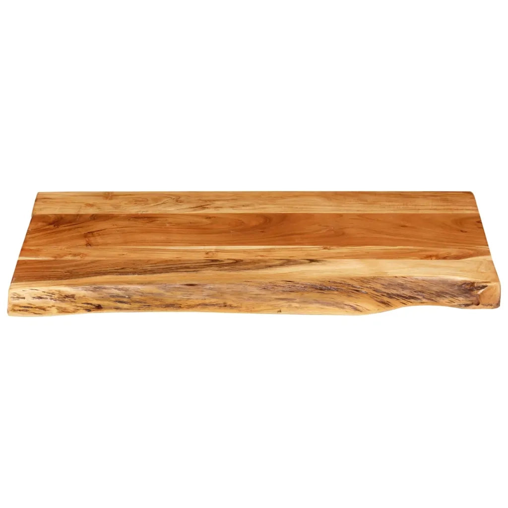 Piano per VanitÃ  Bagno in Massello di Acacia 80x52x3,8 cm
