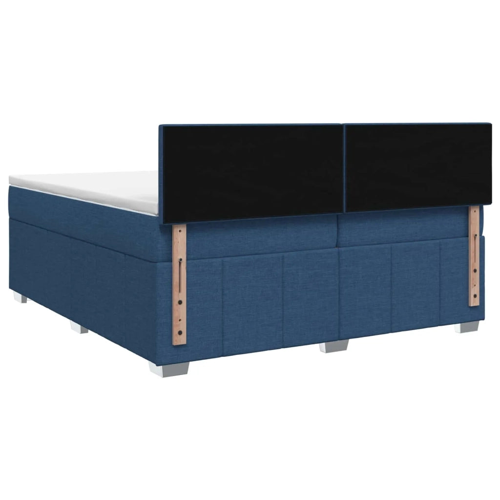 Letto box spring con materasso Blu 200 x 200 cm Tessuto 3451296