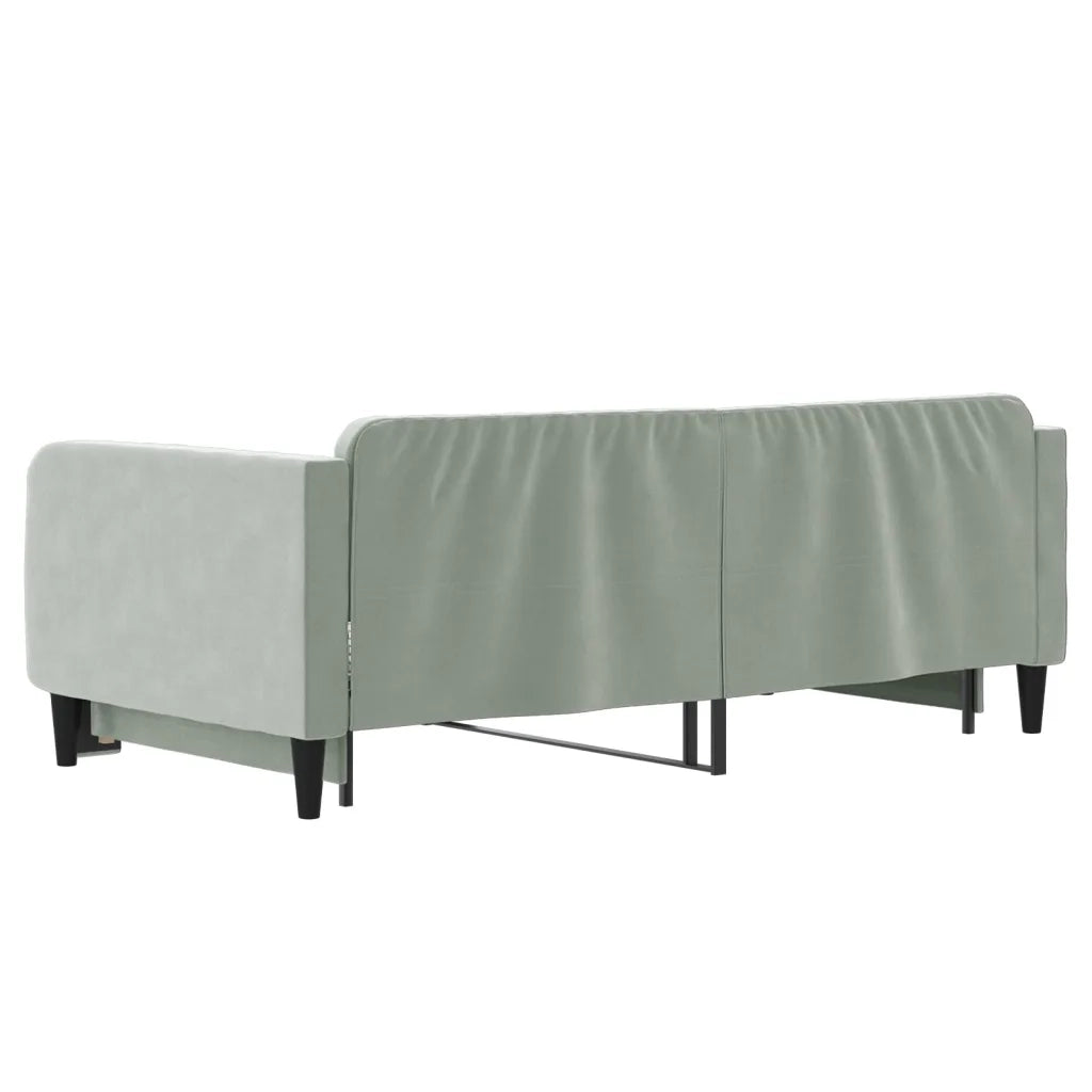 Divano letto | Sof¨¤ letto | Letto singolo Estraibile Grigio Chiaro 100x190 cm Velluto