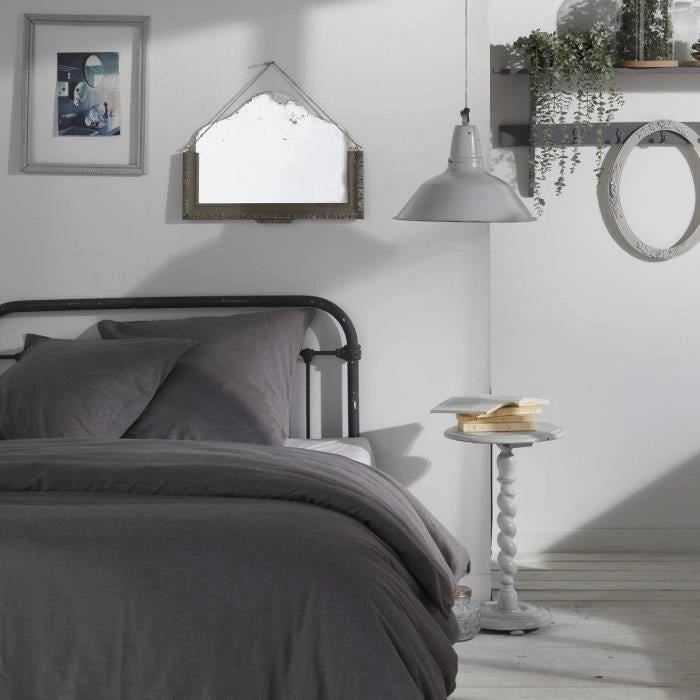 Copripiumino - TODAY - CHARME - Chambray - Grigio scuro Capucine - 260 x 240 cm