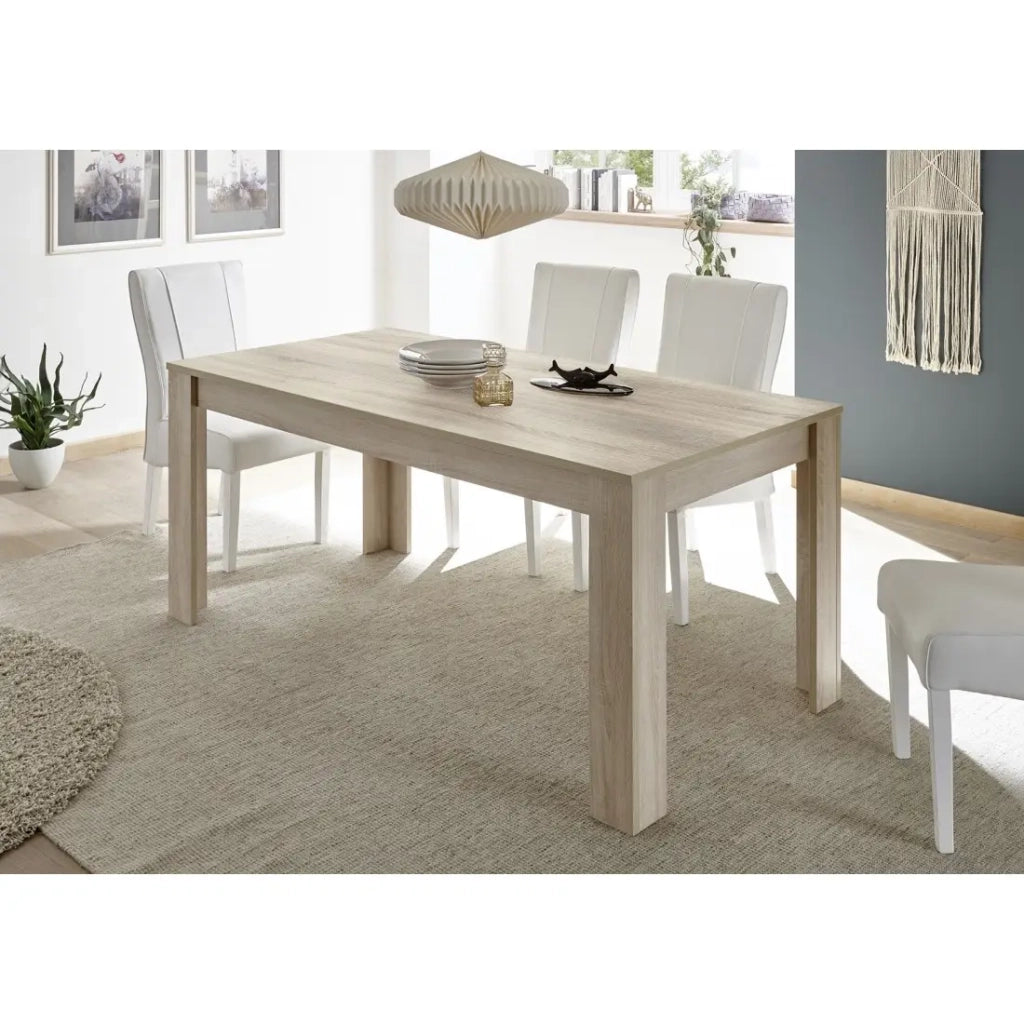 Tavolo 180x90 cm con gambe in legno, Collezione SHOW, colore rovere sonoma.