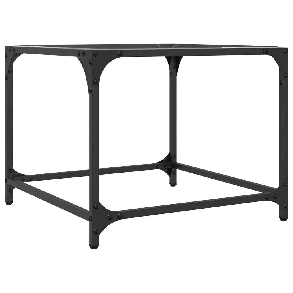 vidaXL Tavolini con Piano in Vetro Trasparente 2 pz 50x50x40cm Acciaio