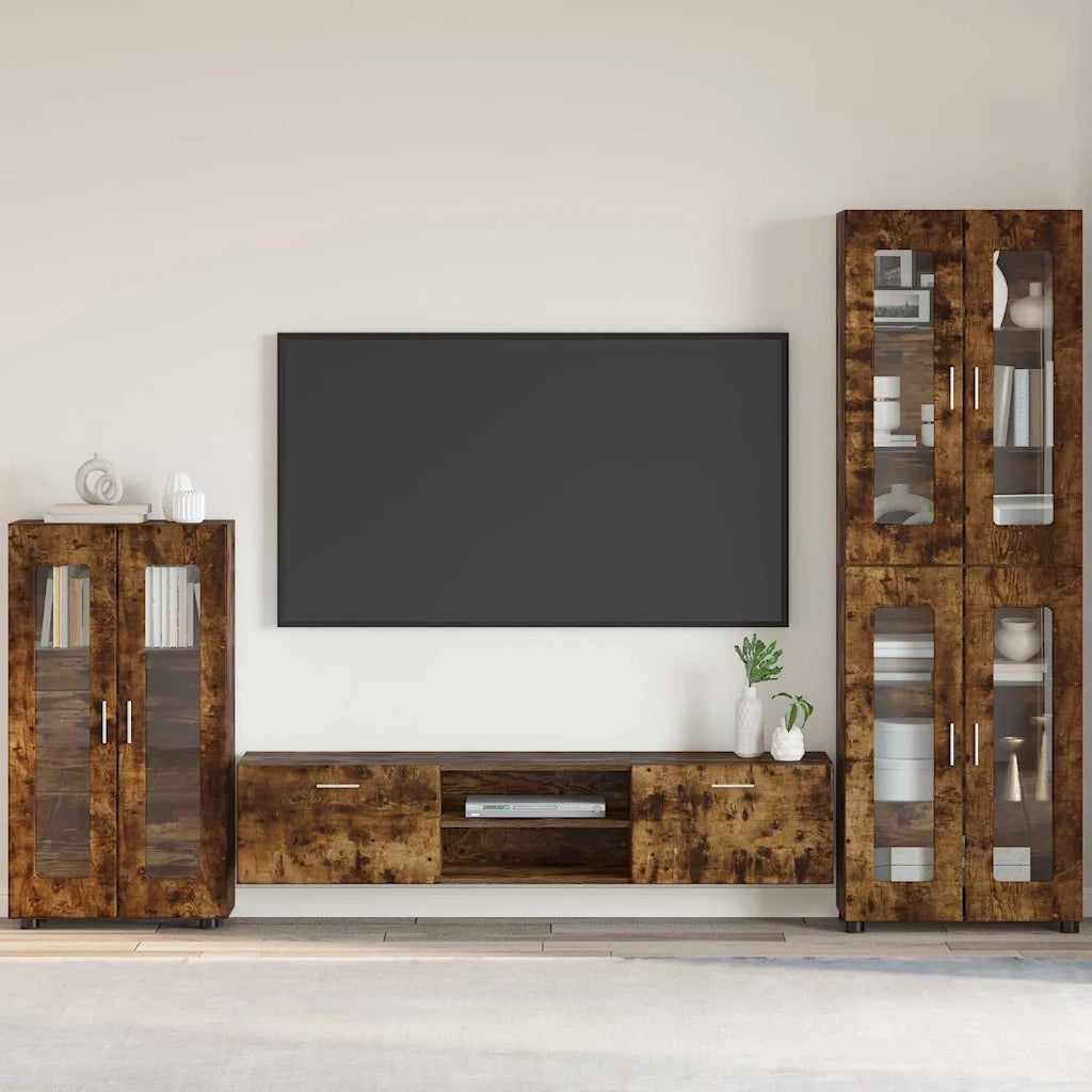 Credenza con lo scaffale FLORIN Rovere fumé 55,5 x 29 x 100 cm 880256
