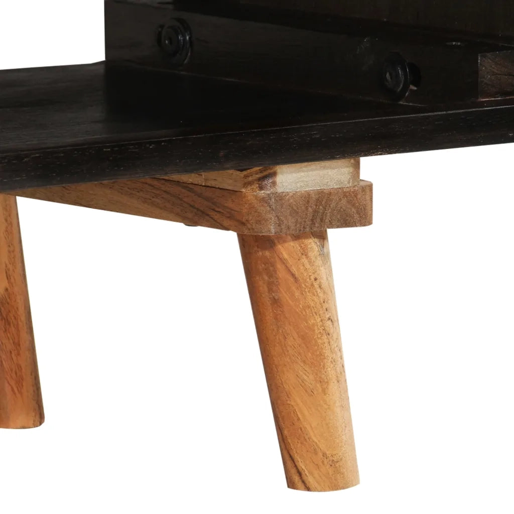 Mobile TV 140x30x45 cm Legno Mango Grezzo e Massello d'Acacia