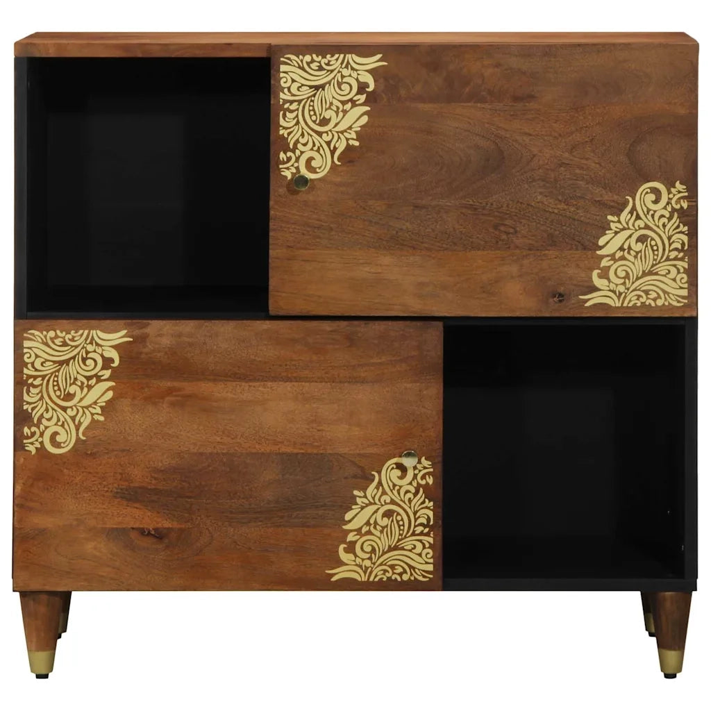 Credenza-Buffet-Armadio da cucina Marrone 80 x 33 x 75 cm Legno di mango massello