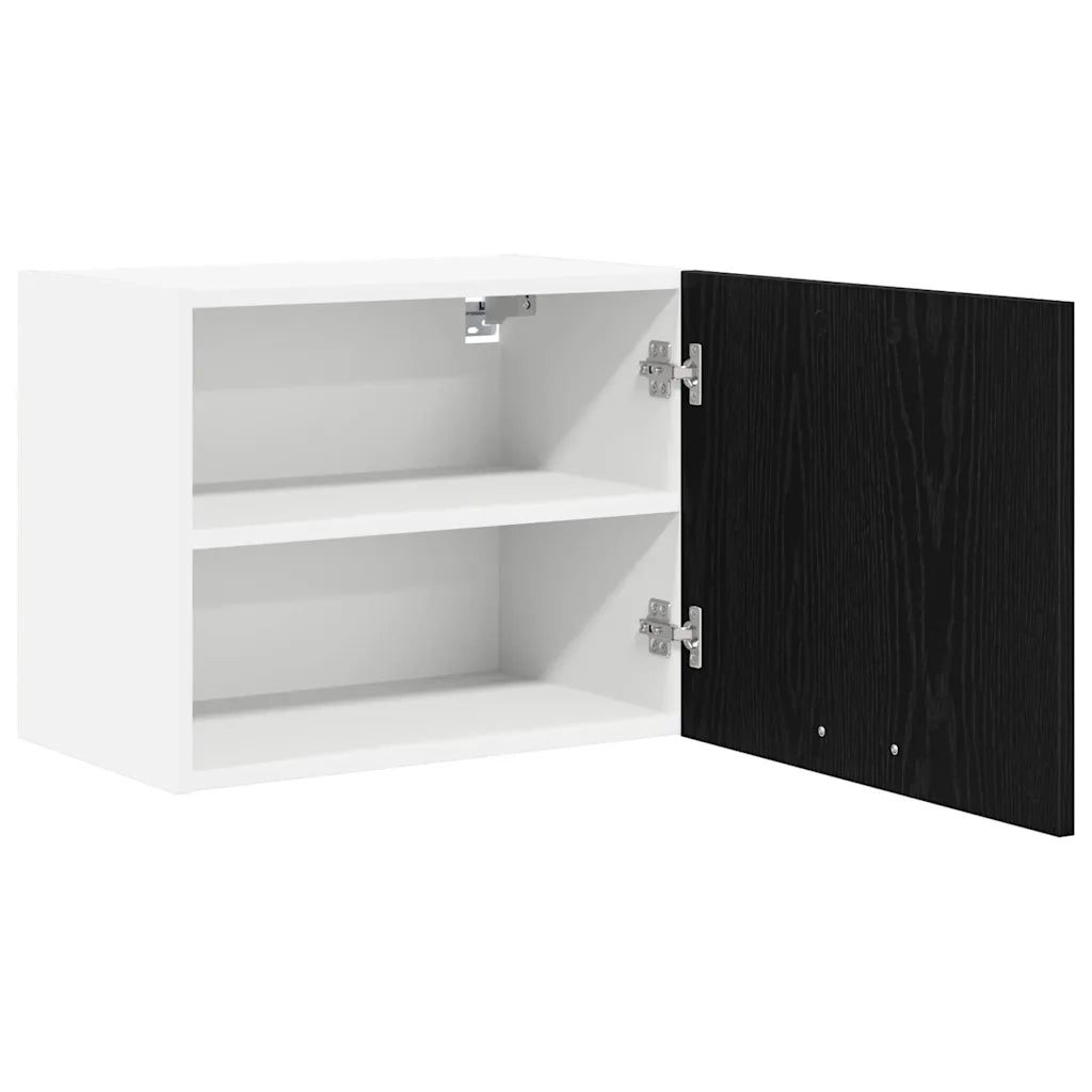 Armadio pensile con porta Rovere Nero e Bianco 50 x 31 x 40 cm 884148