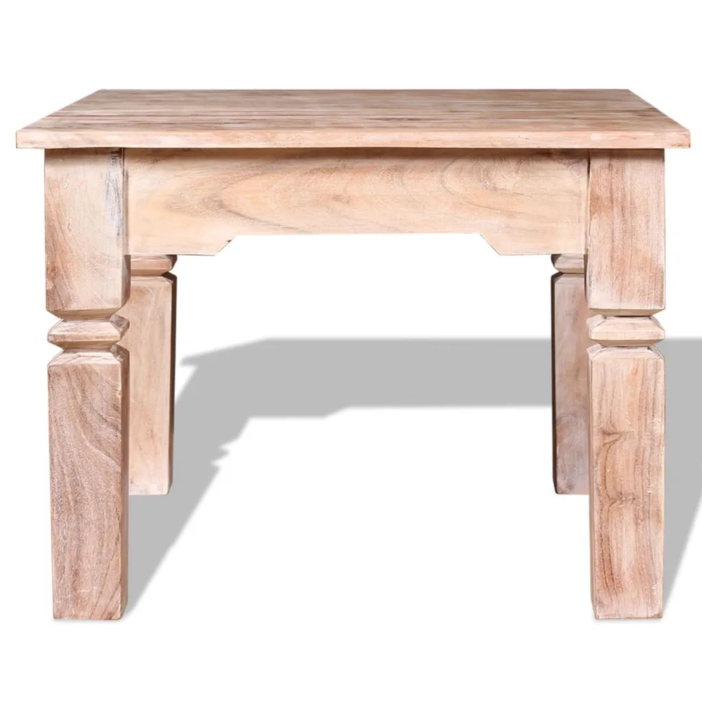 Tavolino da Salotto in Legno Massello di Acacia 60x60x45 cm 244052