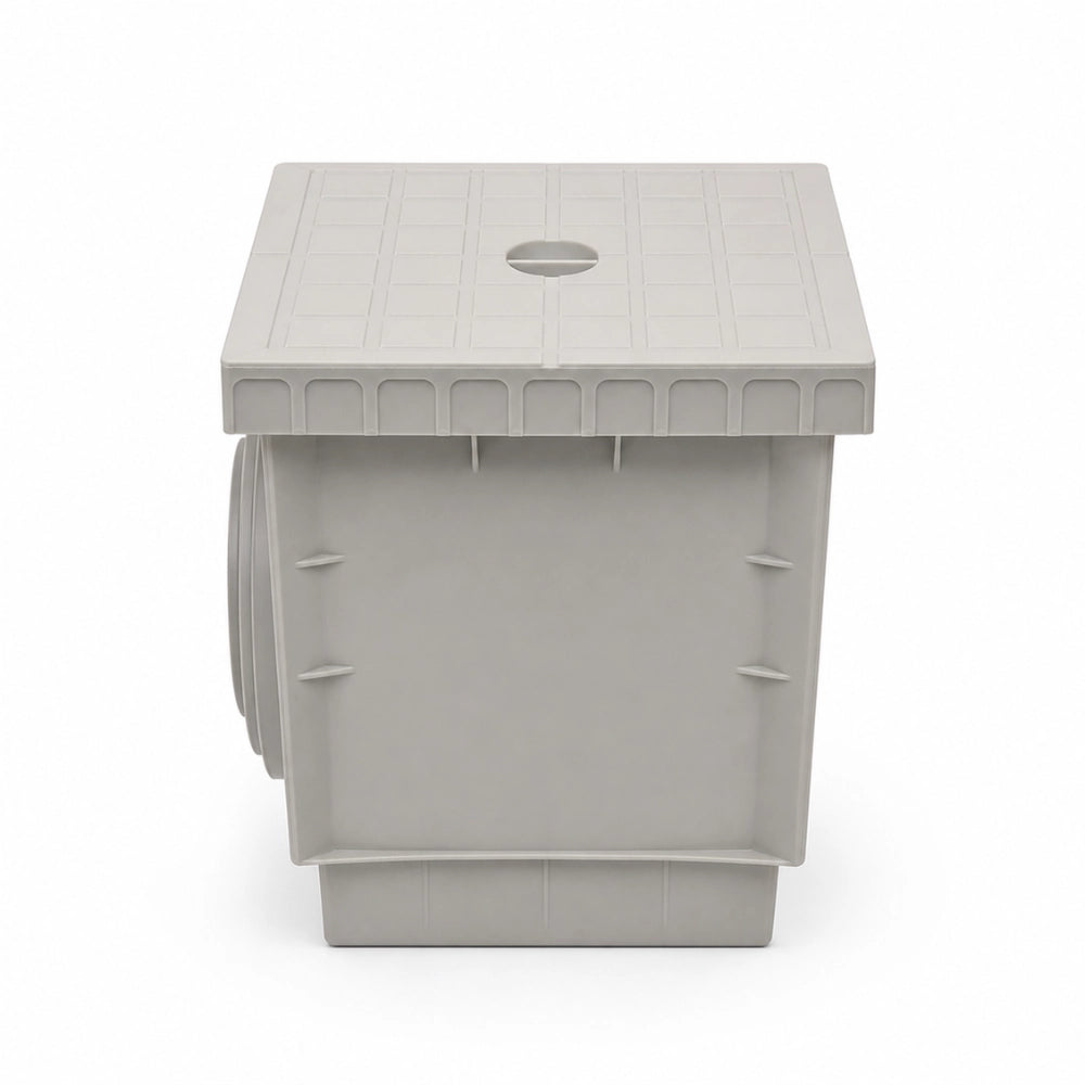 Fortunato pozzetto grigio per acqua piovana 200x200 mm con chiusino