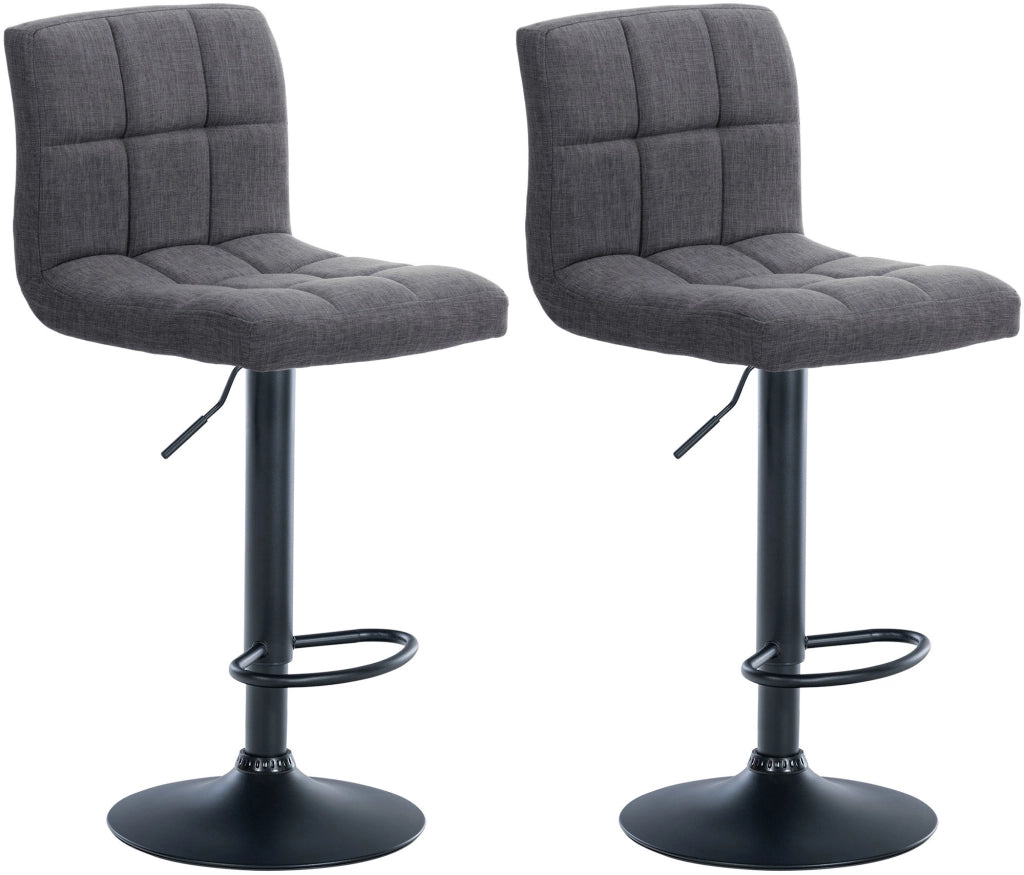 2er Set Barhocker Calma Stoff schwarz
