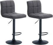 2er Set Barhocker Calma Stoff schwarz