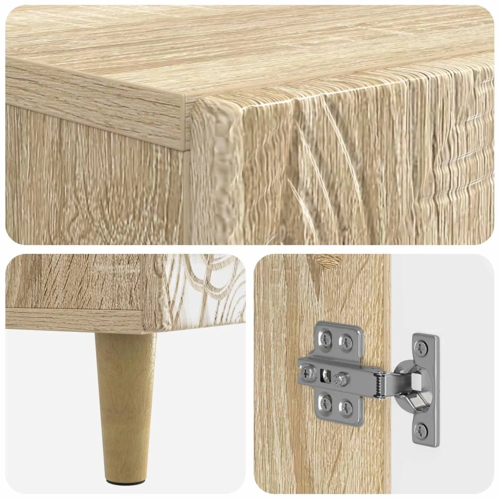 Armadio da Bagno con Ripiano Aperto DELFT Rovere Sonoma 897037