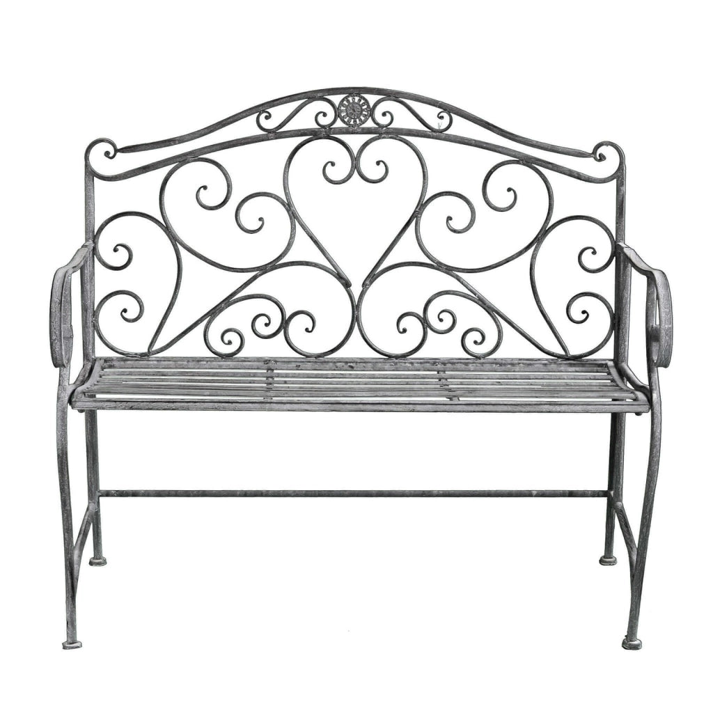 Panca bianco ossidato in Acciaio cm 103x54x95 - NARDI