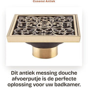 Accessorio per doccia in ottone antico 10cm - Drenaggio per doccia - Drenaggio con griglia - Accessorio per la camera da bagno - Qualità elevata - Drenaggio per doccia con griglia