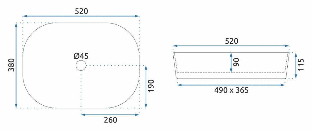 Lavabo Da Appoggio In Ceramica Rea Angie