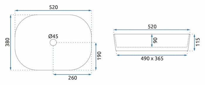 Lavabo Da Appoggio In Ceramica Rea Angie
