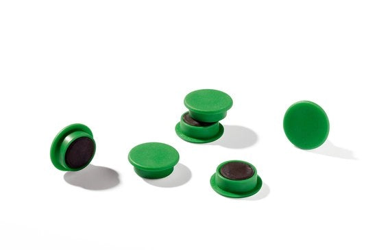 Magnetismo duraturo (21 mm, 210p) 6 pezzi verde, per calendari, frigoriferi, ecc., 470205