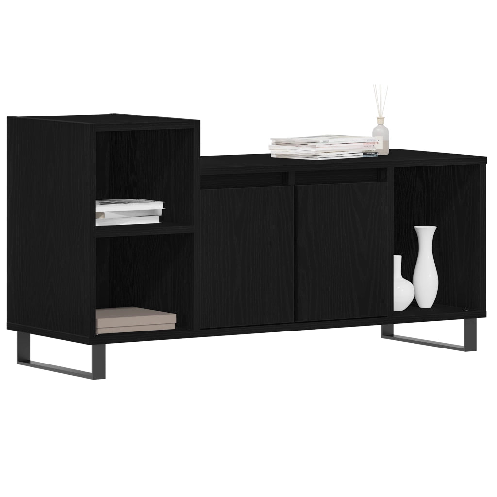 Mobile TV  Nero Rovere 100x35x55 cm Legno ingegnerizzato