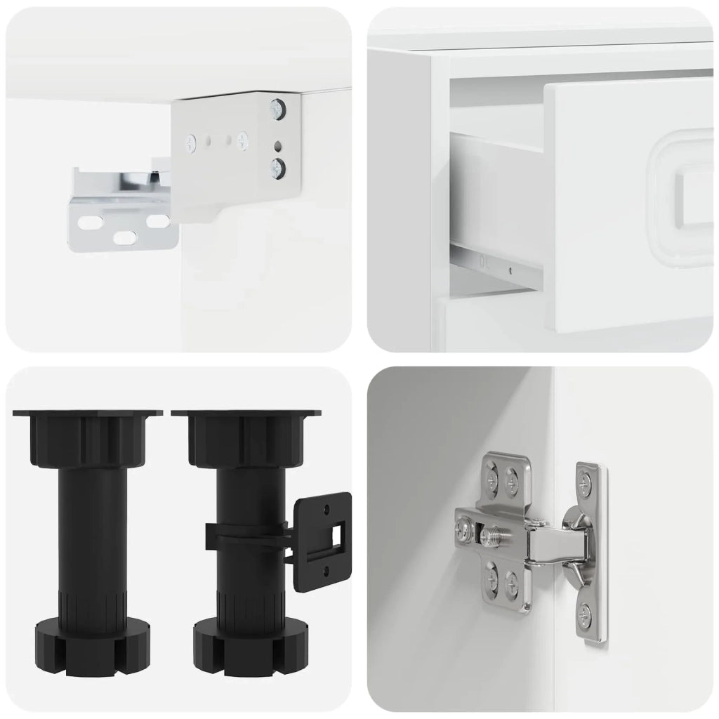 Unità Cucina KALMAR 4 pcs Bianco Lucido Legno ingegnerizzato 3438309