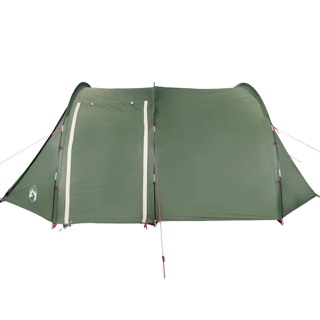 Tenda da Campeggio a Tunnel per 4 Persone Verde Impermeabile 94397