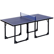 EasyComfort Tavolo da Ping Pong Pieghevole per Interni, Tavolo Ping Pong con Rete, Montaggio Non Richiesto, 182x91 cm, Blu e Viola