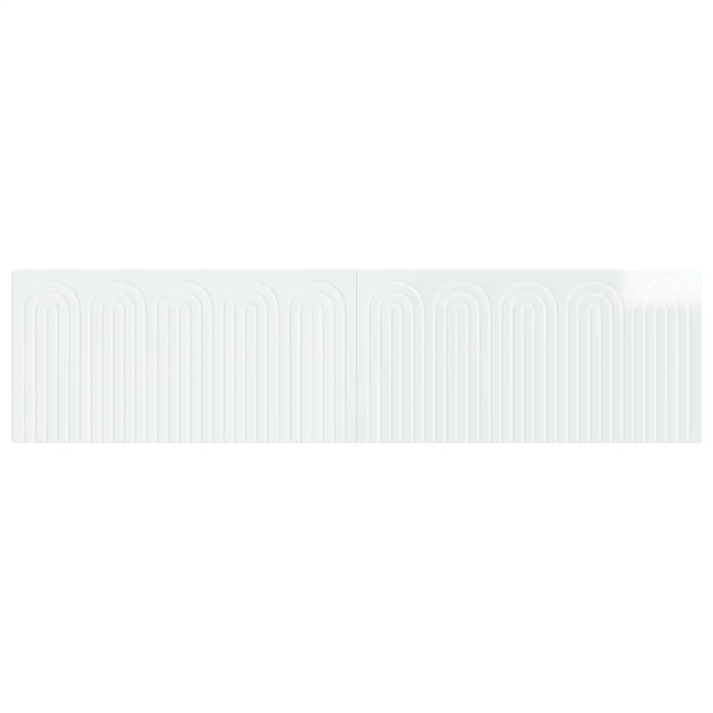 Testiera da Muro ALKMAAR Bianco Lucido Legno ingegnerizzato 896269