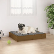 Cuccia per Cani Ambrata 61,5x49x9 cm in Legno Massello di Pino 820854